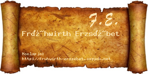 Frühwirth Erzsébet névjegykártya